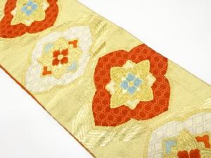 アンティーク　古典柄に花模様織り出し袋帯（材料）